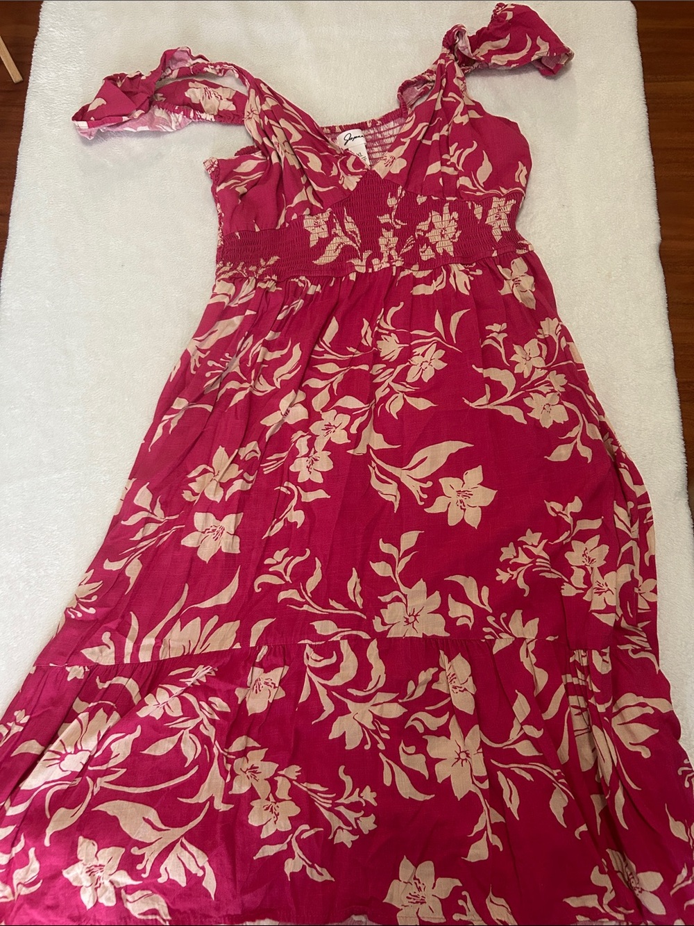 Pink hibiscus Summer Maxi Dress-XL